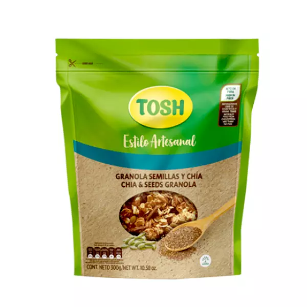 Granola Tosh Art Semillas Chia Dp X300g