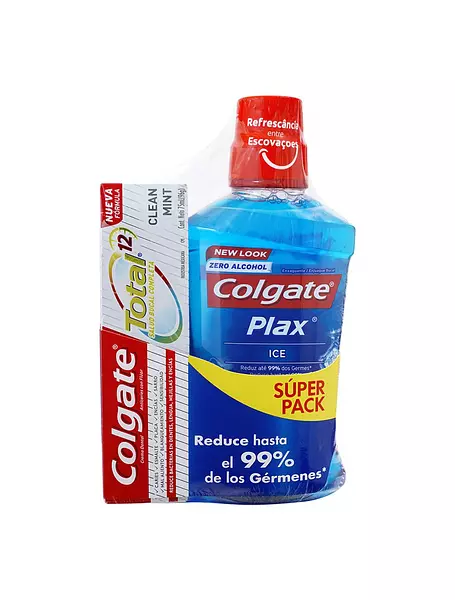 Enjuague Bucal Colgate Plax Ice X500 Gratis Mint X75g