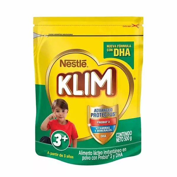 Alimento Lacteo Klim 3 Mas Prebio 3 X500g