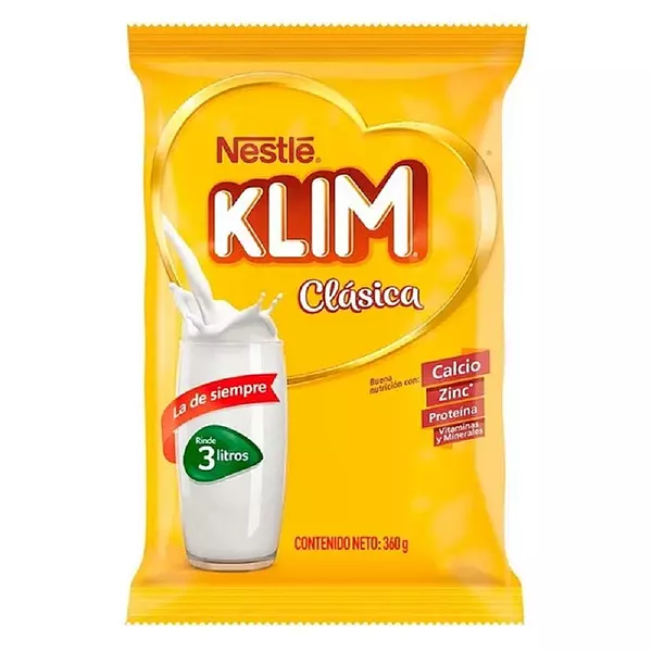 Leche Polvo Klim Fortificada Instantanea X360g