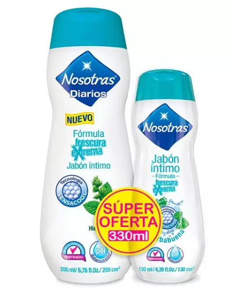 Jabon Intimo Nosotras Hierbabuena X200ml Mas 130ml