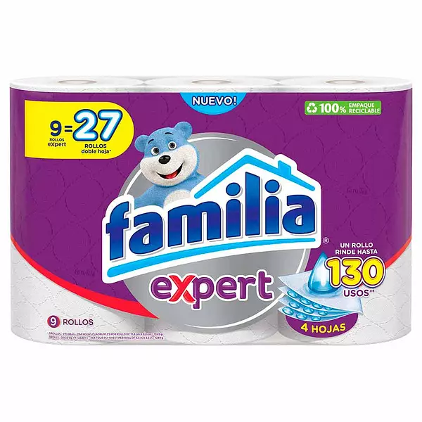 Papel Higienico Familia Expert Cuatro Hojas 30m