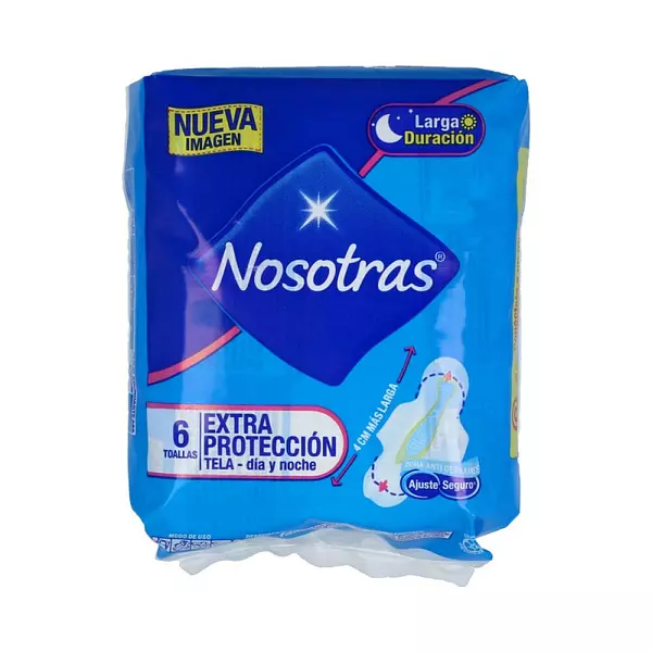Toallas Higienicas Nosotras Extra Proteccion Tela X6u