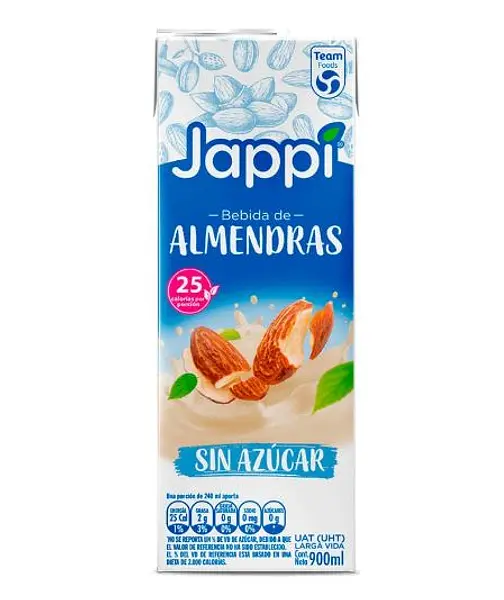 Bebida de Almendra Jappi Sin Az X900ml