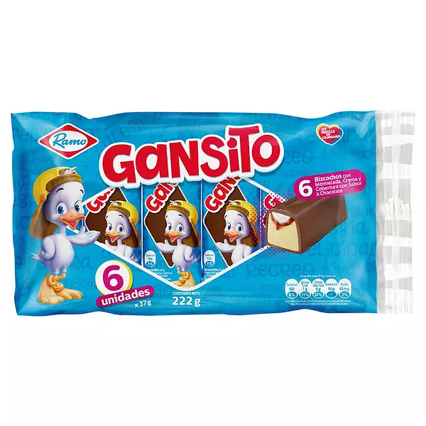 Ponque Ramo Gansito 6x37g