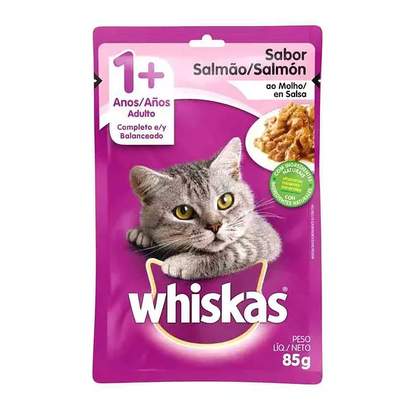 Whiskas Pouch Adul Salmon X85g